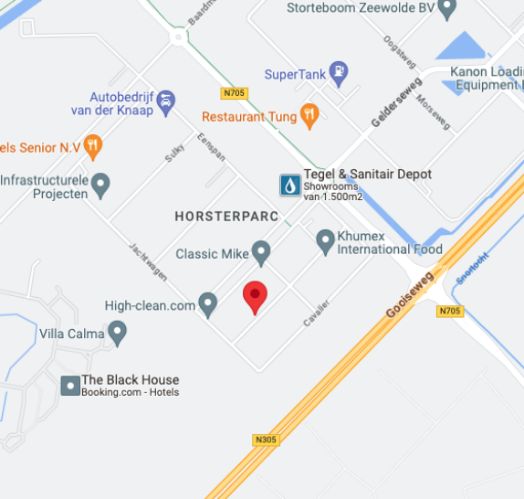 Googlemap met locatie van Gevelwerk Randstad